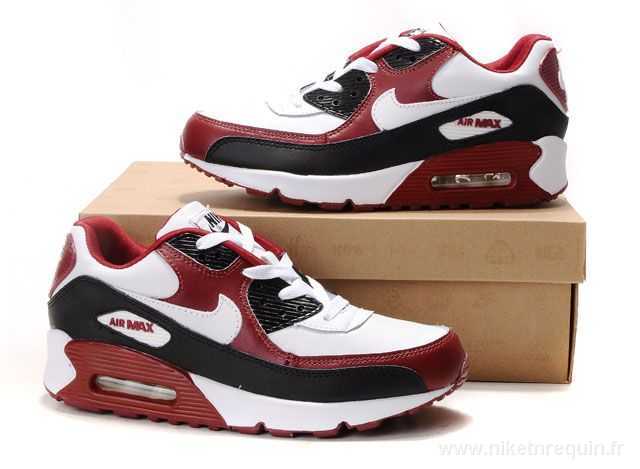 Air Max 90 Current Blanc Rouge Et Noir Nike Sneaker